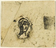 Sketches, Fragment: Head of a Woman Wearing a Kerchief, after 1863. Creator: Jean Francois Millet.