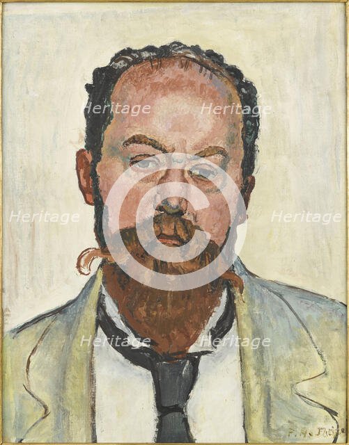 Portrait of Mathias Morhardt (1863-1939), 1913. Creator: Hodler, Ferdinand (1853-1918).