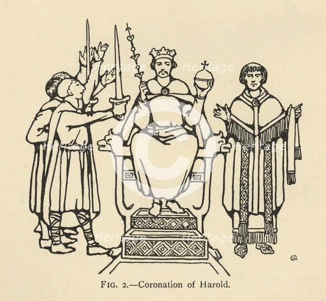 'Coronation of Harold', (1931). Artist: Charles Henry Bourne Quennell.