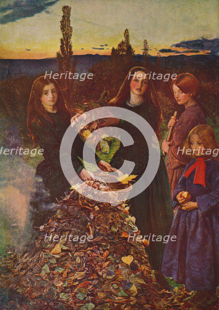 'Autumn Leaves', 1856, (c1915). Artist: John Everett Millais.