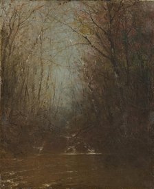 Forest Interior with Stream, ca. 1860-1870. Creator: John Frederick Kensett.