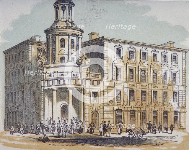 View of the New Coal Exchange in Lower Thames Street, City of London, 1849. Artist: Anon