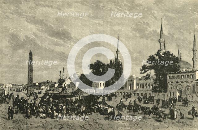 'The "At-Meidan" - Ancient Hippodrome - With Column of Theodosius, Constantinople', 1890.   Creator: Unknown.