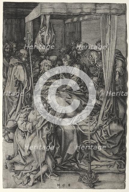 The Death of the Virgin. Creator: Martin Schongauer (German, c.1450-1491).