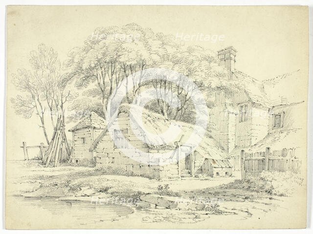 Farm Buildings, 1822. Creator: Paul Sandby Munn.