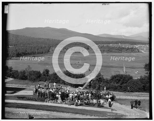 Golf at Mount Pleasant House, White Mountains, between 1890 and 1901. Creator: Unknown.