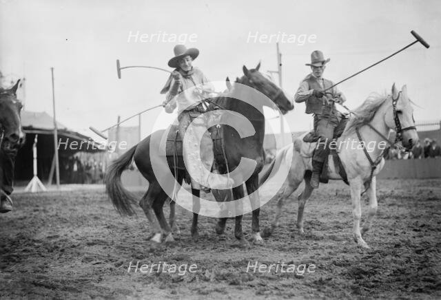 Wild West Polo, Coney Isl., between c1910 and c1915. Creator: Bain News Service.