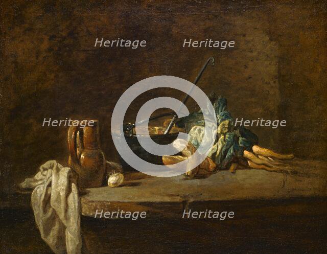 Vegetables for the Soup, about 1732. Creator: Jean-Simeon Chardin.