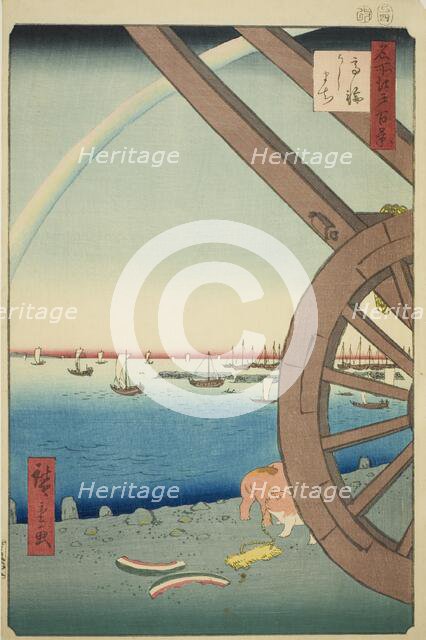 Ushimachi at Takanawa (Takanawa Ushimachi), from the series "One Hundred Famous..., 1857. Creator: Ando Hiroshige.