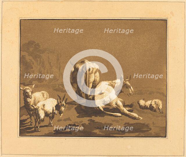 Cows, published 1782. Creator: Johann Gottlieb Prestel.