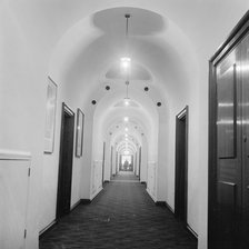 Corridor of the south wing, Old Bailey, London, 1972-1975. Artist: John Gay