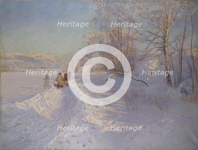 A Winter Morning after a Snowfall in Dalarna, 1893. Creator: Anshelm Schultzberg.