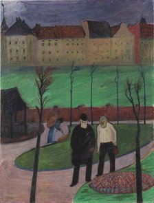 At the flowerbed, c1910-1913. Creator: Werefkin, Marianne, von (1860-1938).