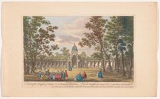View of the Temple of Comus in Vauxhall Gardens in London, 1751. Creator: Johann Michael Muller.
