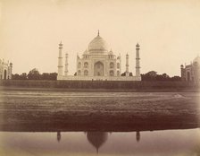 View of the Taj Mahal from the Jamuna, Agra, 1860s-70s. Creator: Unknown.