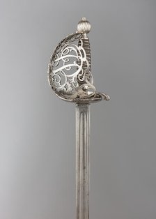 Basket-Hilted Sword, British, ca. 1750-60. Creator: Unknown.