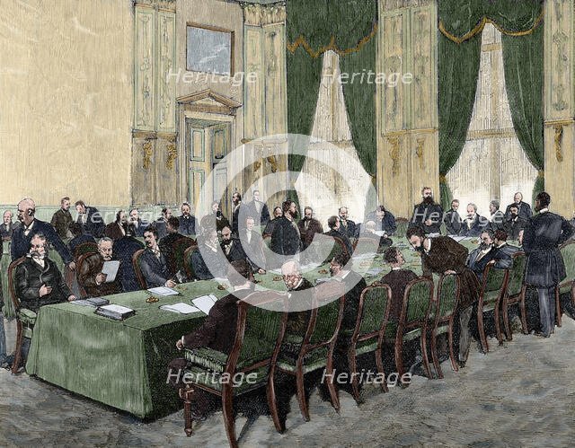 Session of the International Labour Conference..., Berlin, Germany, 1890.  Creator: Unknown.
