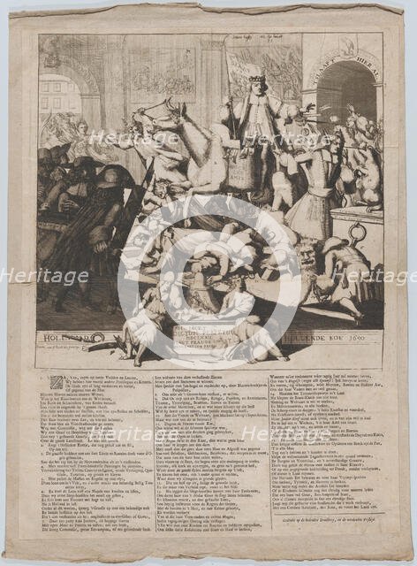 Hollands Hollende Koe (Holland’s Running Cow), 1690. Creator: Gaspar Bouttats.