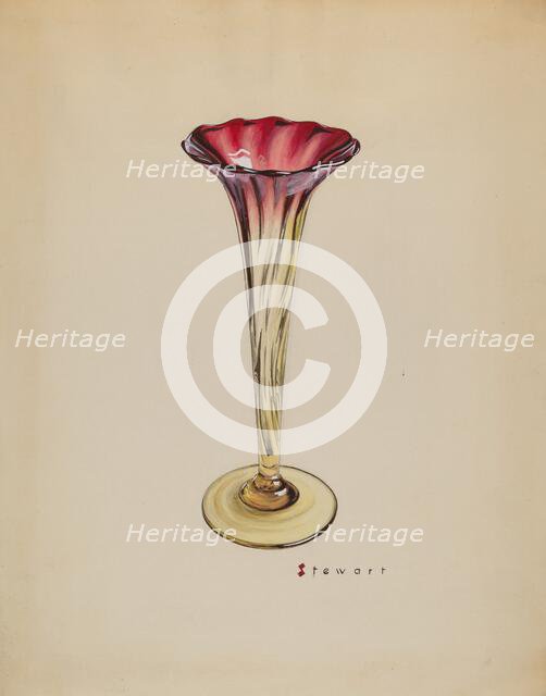 Vase (Morning Glory), c. 1937. Creator: Robert Stewart.