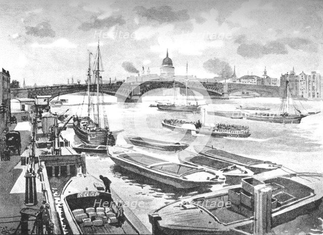 'Southwark Bridge', 1891. Creator: William Luker.