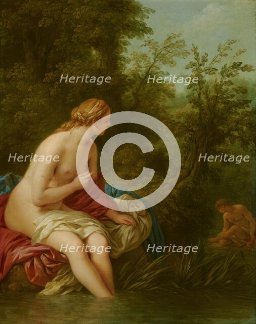 Landscape with Salmacis and Hermaphroditus, c1745-1805. Creator: Louis Jean Francois Lagrenee.