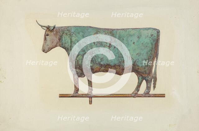 Steer Weather Vane, c. 1941. Creator: Zabelle Missirian.