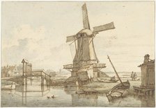 Landscape with windmill, 1776-1822. Creator: Jan Hulswit.