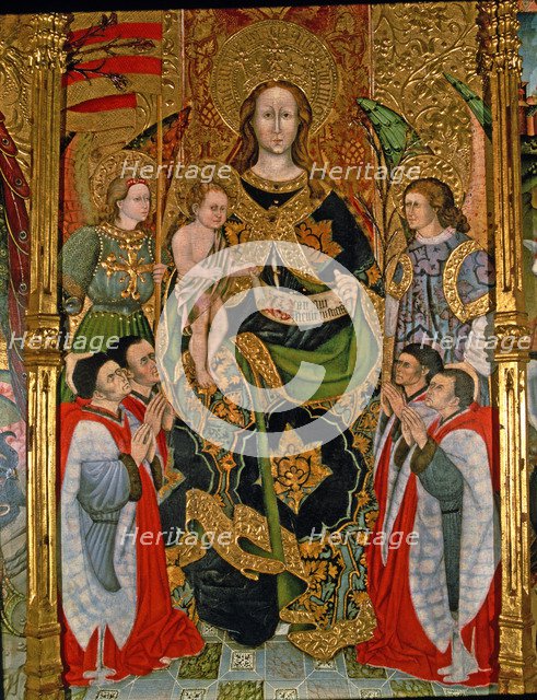 Central panel with the Virgin's 'Altarpiece of the Paería', dedicated to Saint Michael (1444-1447).