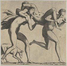 Woman Being Carried to a Libidinous Satyr, 1540-56. Creator: Leon Davent.