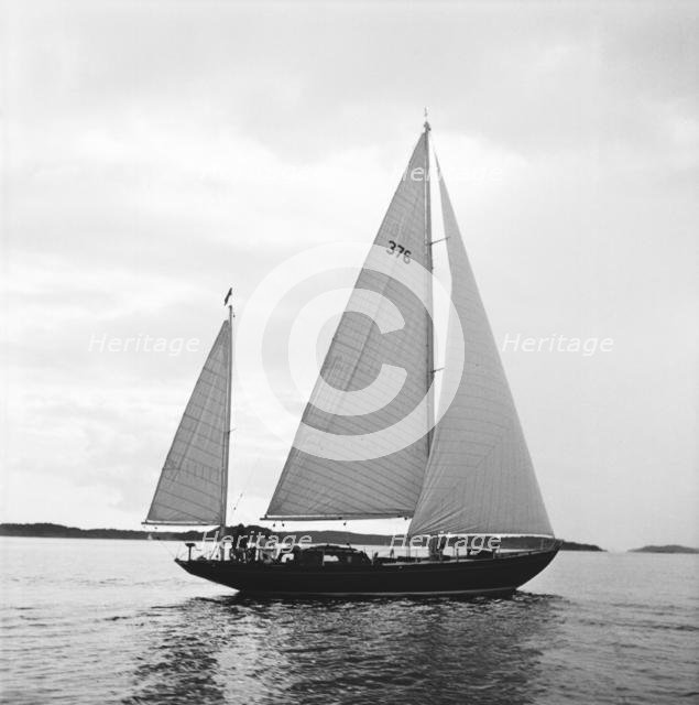 Sailboat Zolana, Stockholm archipelago, Sweden, 1950.
 Creator: Unknown.