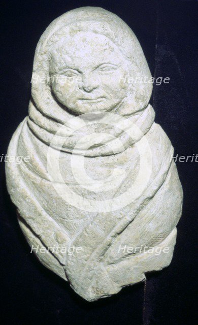 Celtic Stone Votive Figure of a Child. Artist: Unknown