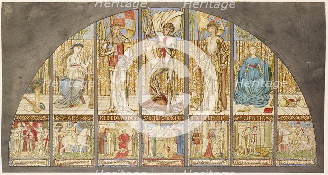Wars of the Roses - Edward IV, Henry VI, St George with Allegory, 1862-64. Creator: Sir Edward Coley Burne-Jones.