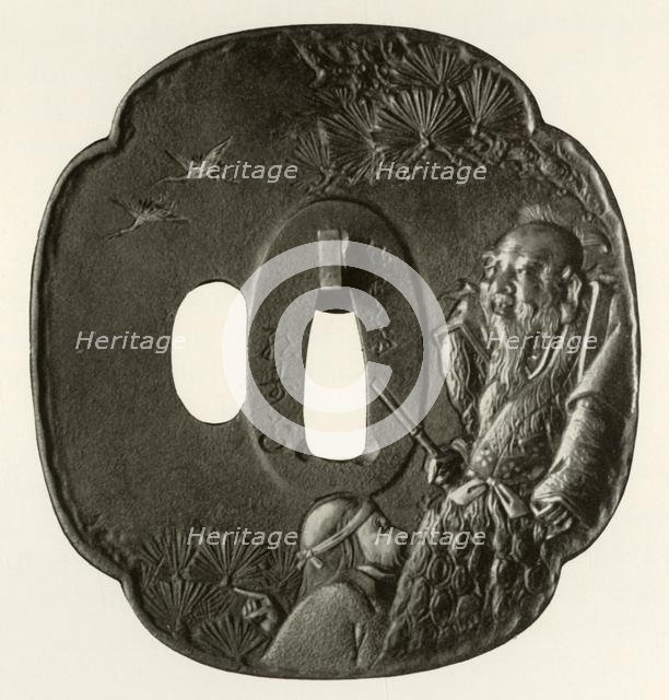 'The "Old Couple Takasago"', c1800-1820, (1910). Creator: Ichijosai Hirotoshi.