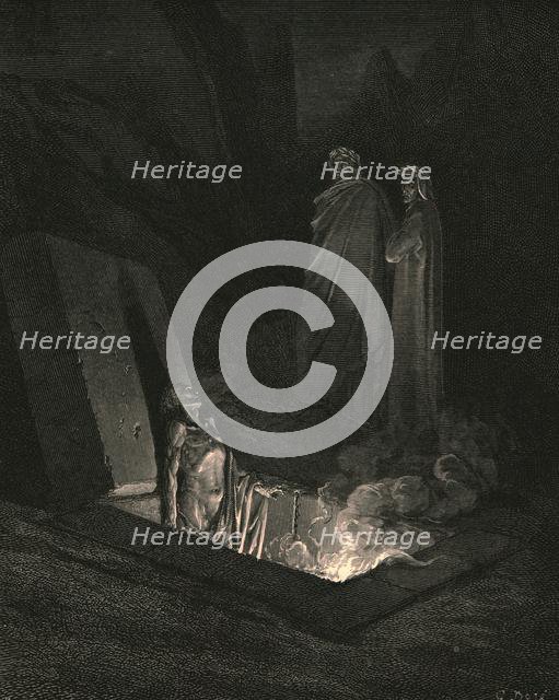 'He, soon as there I stood at the tomb's foot, ey'd me a space', c1890.  Creator: Gustave Doré.