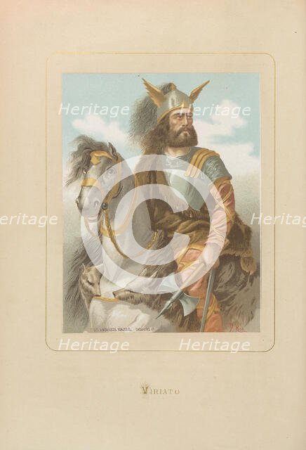 Viriathus. From: Hombres y mujeres ce?lebres de todos los tiempos by Juan Landa, 1875-1877. Creator: Anonymous.