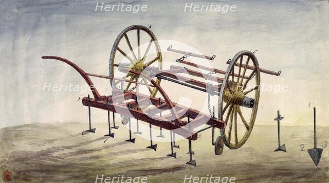 'Earth Scuffer', agricultural machine, (c1770-c1820?). Creator: Unknown.