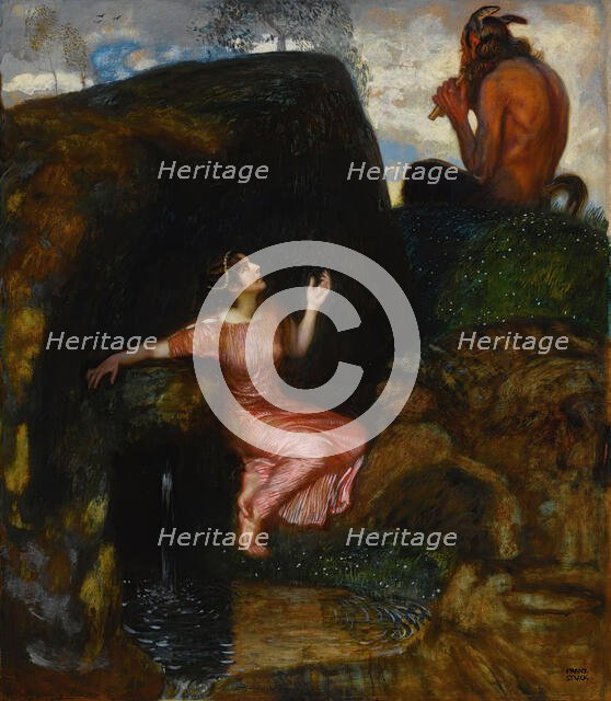 At the Source (Eavesdropping Nymph). Creator: Stuck, Franz, Ritter von (1863-1928).