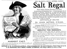 Advertisement for Salt Regal, 1890. Creator: Unknown.