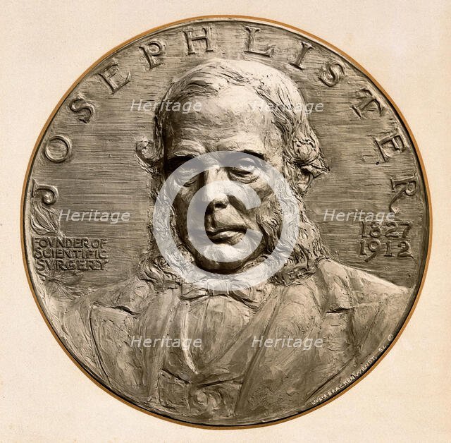 Joseph Lister, 1st Baron Lister, 1800-1899. Creator: JB Wendt.