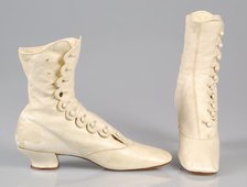 Wedding boots, American, 1875. Creator: Unknown.