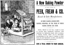 Advertisement for Peek, Frean & Co., baking powder, 1898. Creator: Unknown.