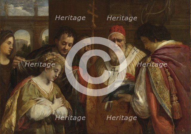 Saint Domitilla Receiving the Veil from Pope Clement I.