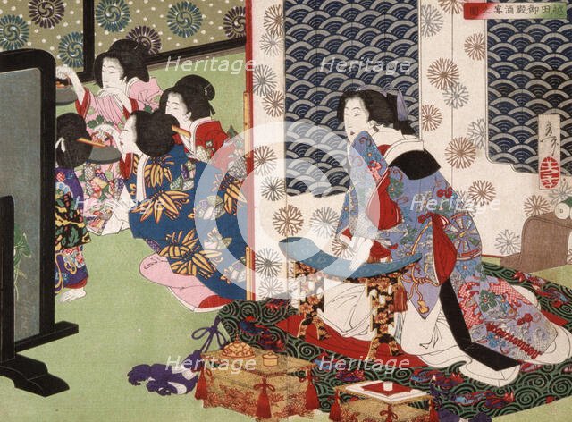 A Banquet at the Koshida Palace, 1886. Creator: Tsukioka Yoshitoshi.