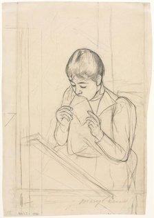 The Letter (recto); The Letter (verso), 1891. Creator: Mary Cassatt (American, 1844-1926).