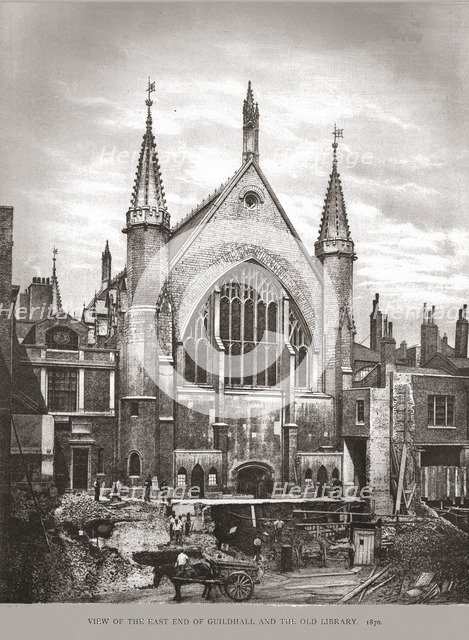 East End of Guild Hall and Library, 1870, (1886). Artist: Unknown.