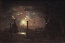 Autumn night in St. Petersburg, 1835. Artist: Vorobyev, Maxim Nikiphorovich (1787-1855)
