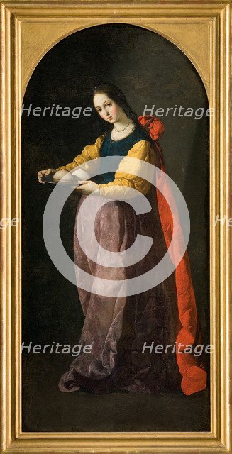 Saint Agatha, Between 1630 and 1635. Artist: Zurbarán, Francisco, de (1598-1664)