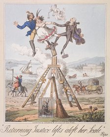 'Returning Justice lifts aloft her Scale', 1821. Creator: Anon.