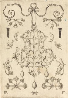 Large Pendant with Three Drops Below, 1593. Creator: Daniel Mignot.