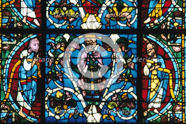 King Solomon, stained glass, Chartres Cathedral, France, 1145-1155. Artist: Unknown